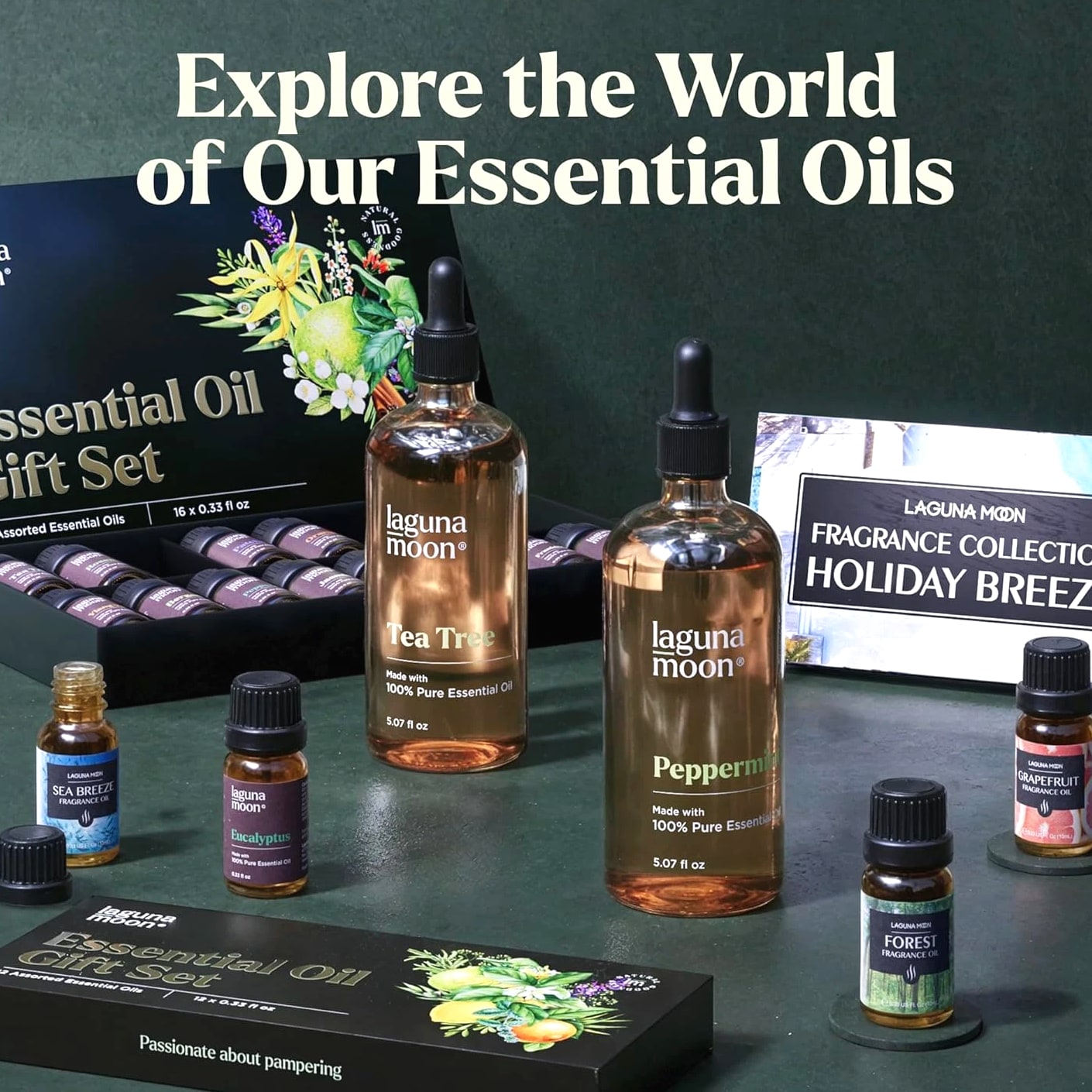 Essential Oils Aromatherapy Set - 6 Pure Oils for Diffusers, Home Care, Candles
