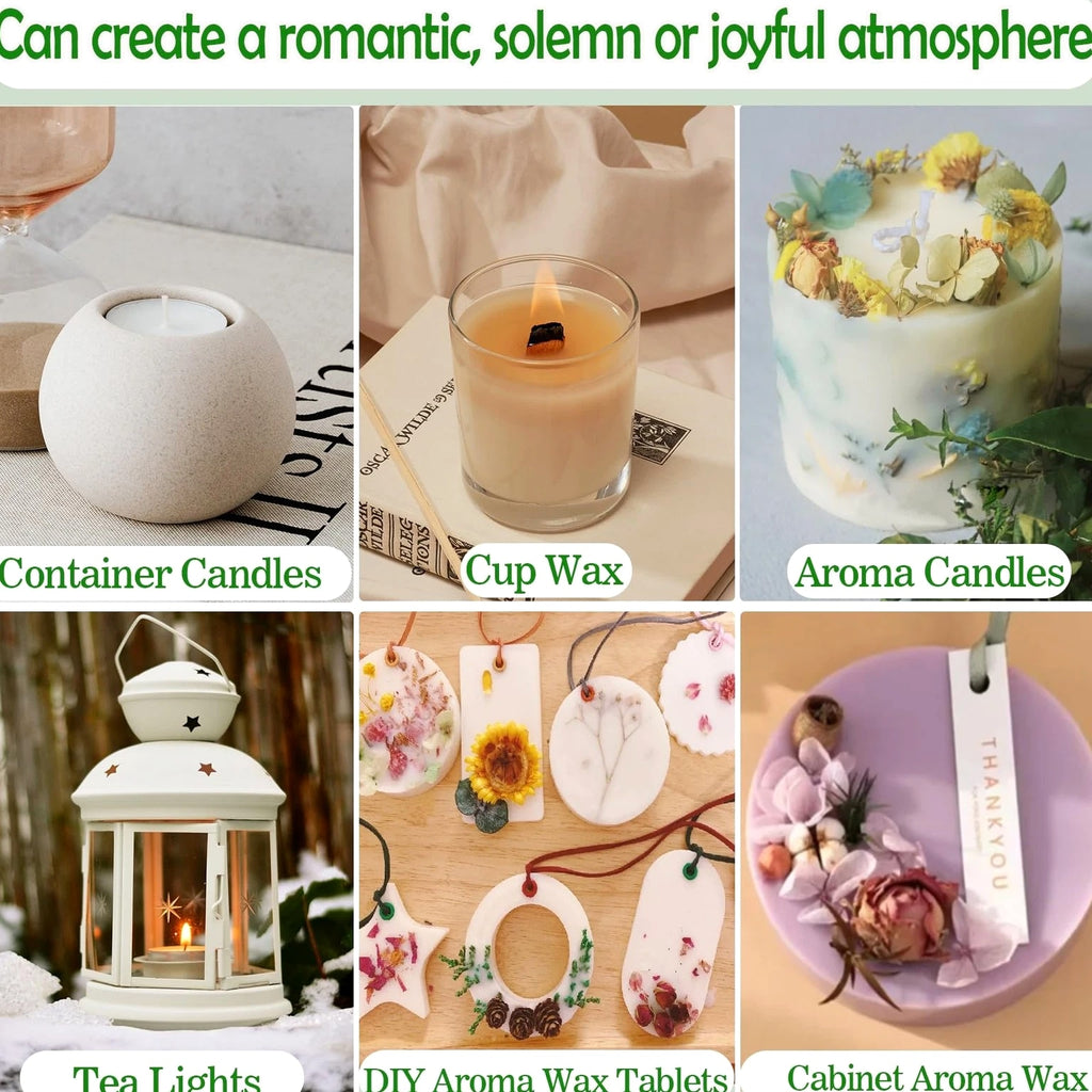 Nature Soy Wax Flakes - DIY Pure Candle Making Soy Wax, Soy Wax Bulk, DIY Soy Candle