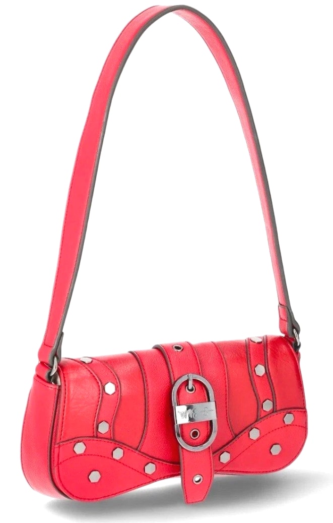 JESSICA SIMPSON Women’s Courtney Flap Shoulder Handbag Faux Leather 💃Tango Red