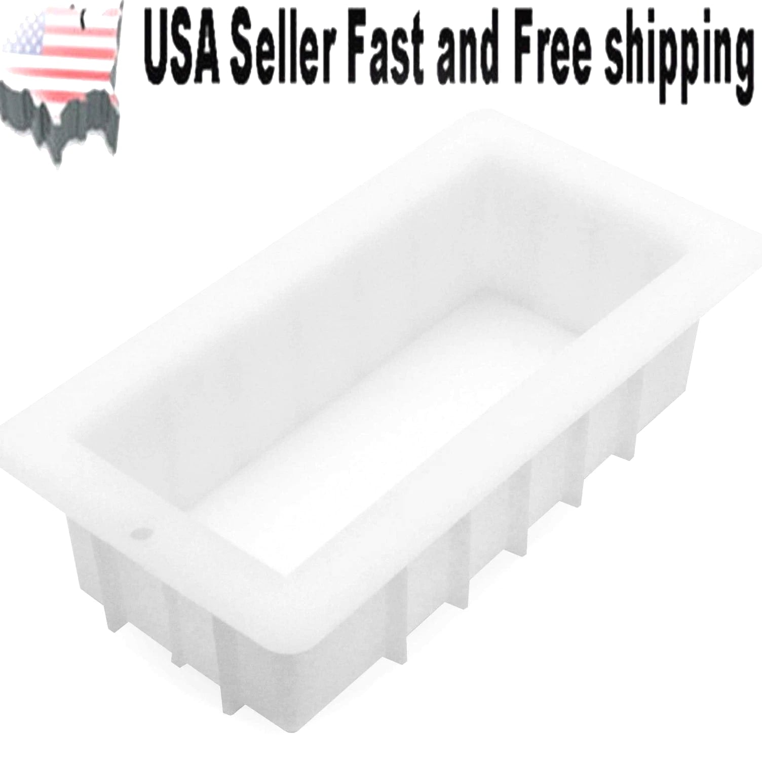 Rectangular Silicone DIY Rectangle Loaf Soap Mold 39 oz