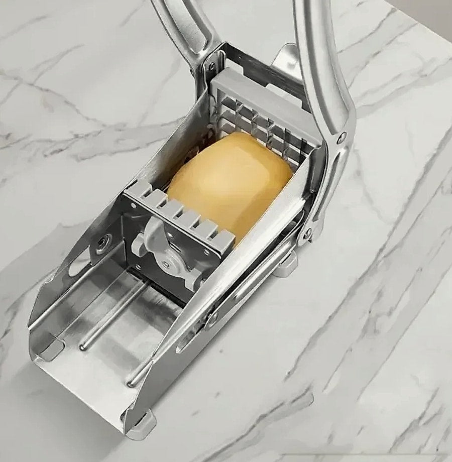 Stainless Steel Manual Vegetable Slicer with Square Blade