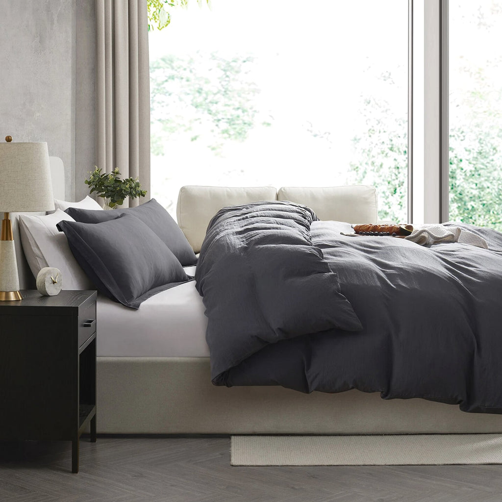 3 Pc Duvet Cover Set, King/Queen Soft Pre-Washed Comforter Cover & Pillow Shams