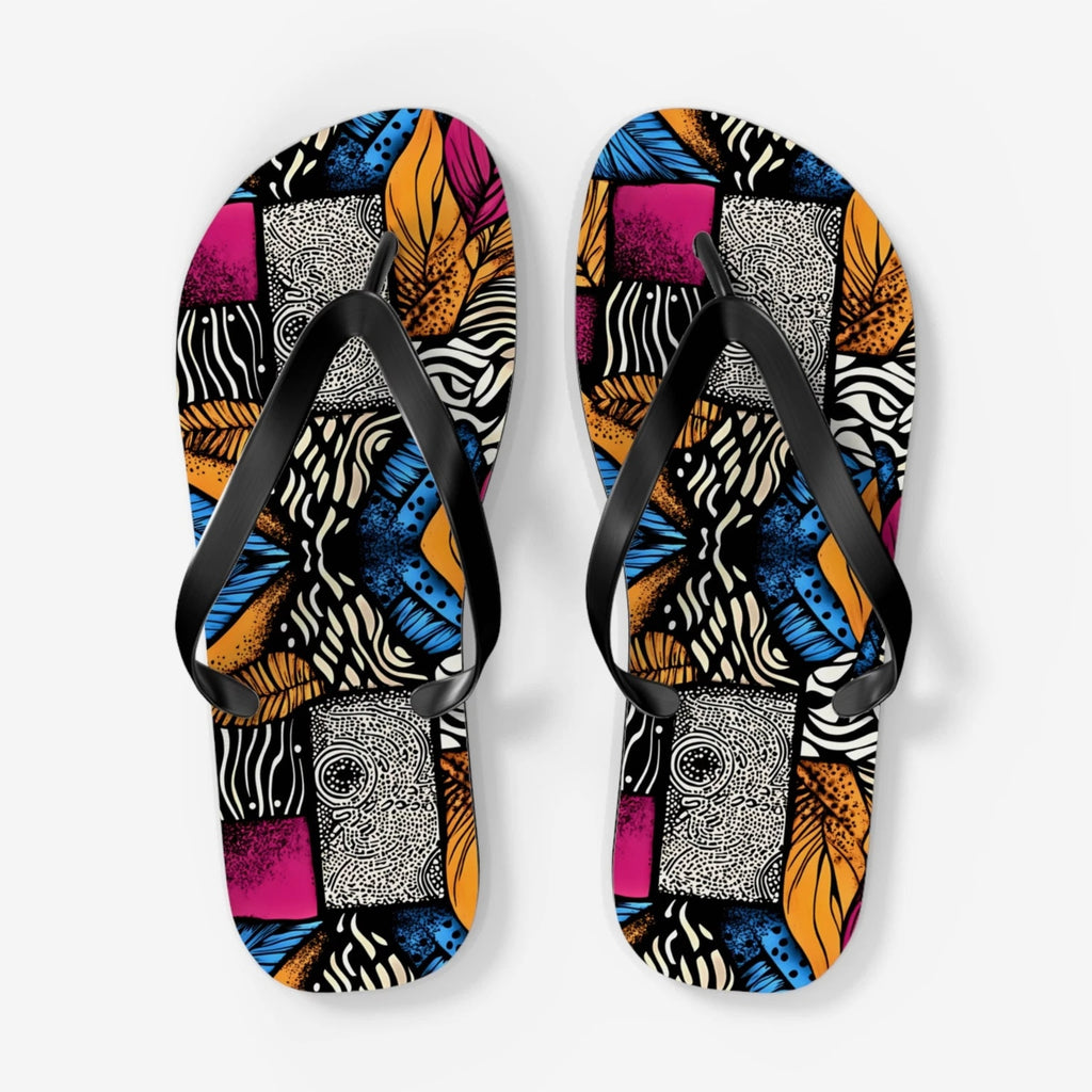 Floral and Feather Flip Flops | Summer Footwear Beach Sandals Poolside Comfort
