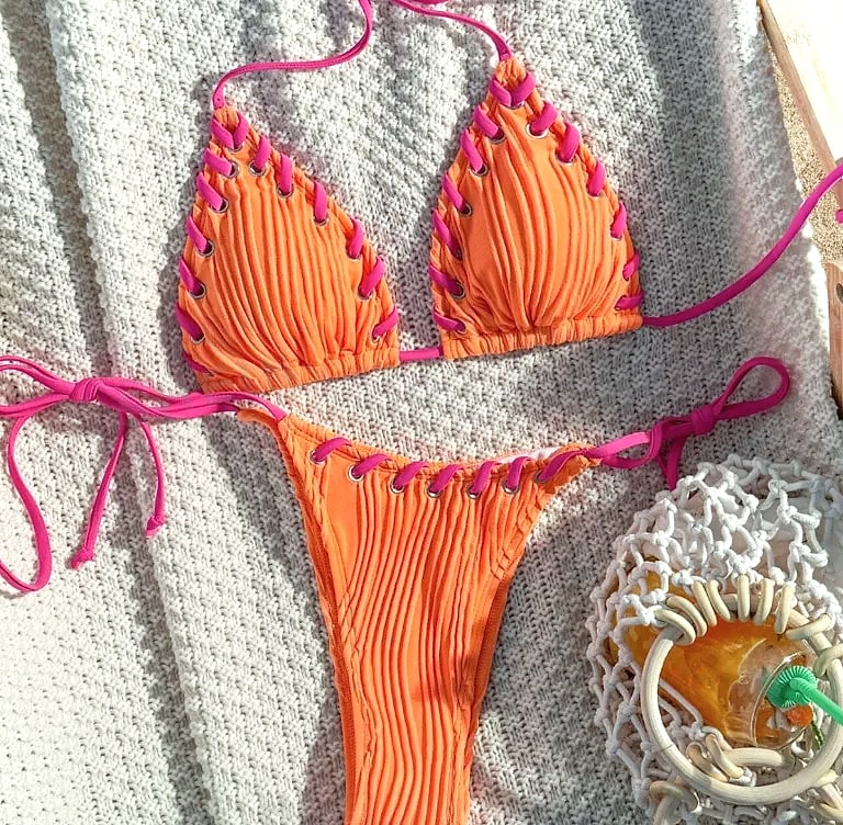 Biligoshe Women's Brazilian Bikini Set Swimwear