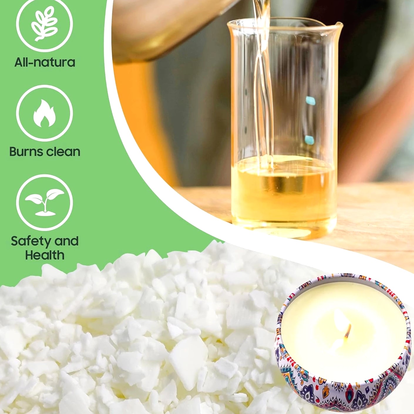 Candle Making Kit Supplies for Beginners - Soy Wax DIY Candle Making for Adults