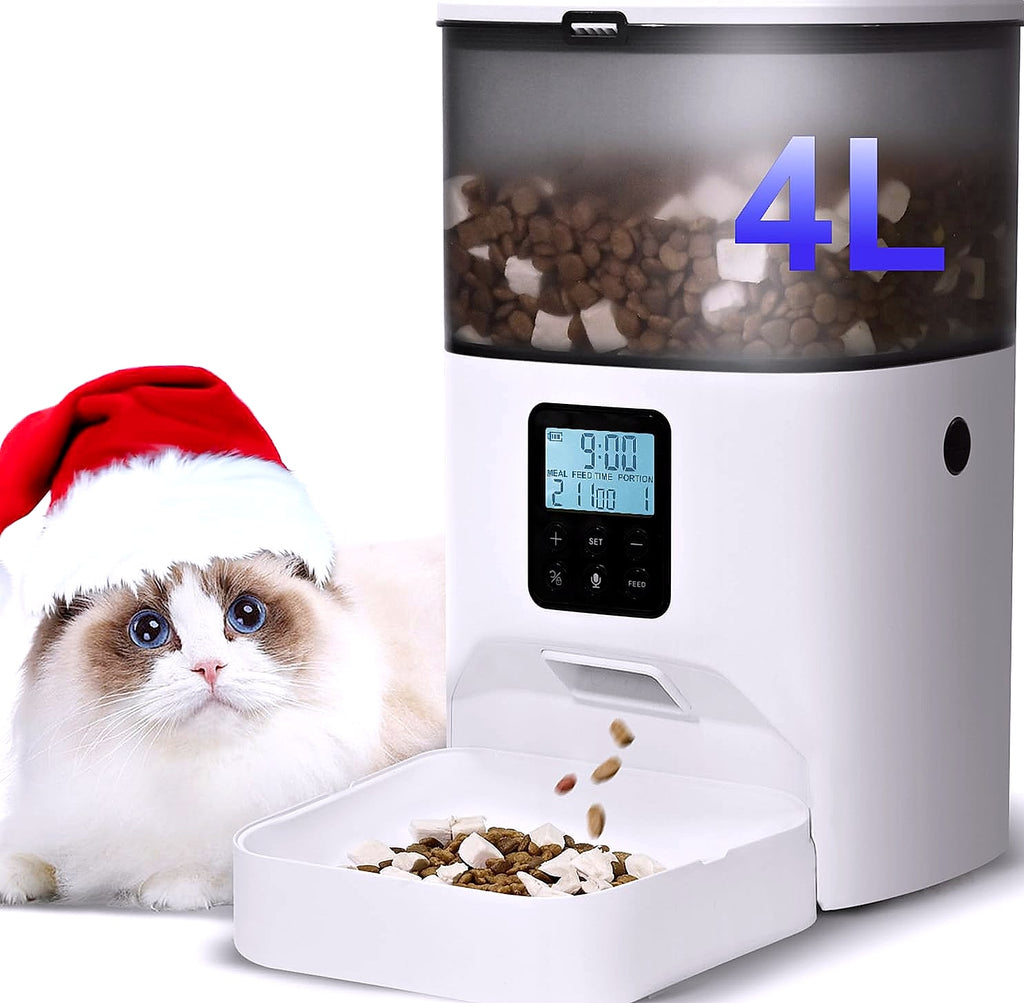 ANDOLL HOME Automatic Cat Feeder 4L with Voice Recorder