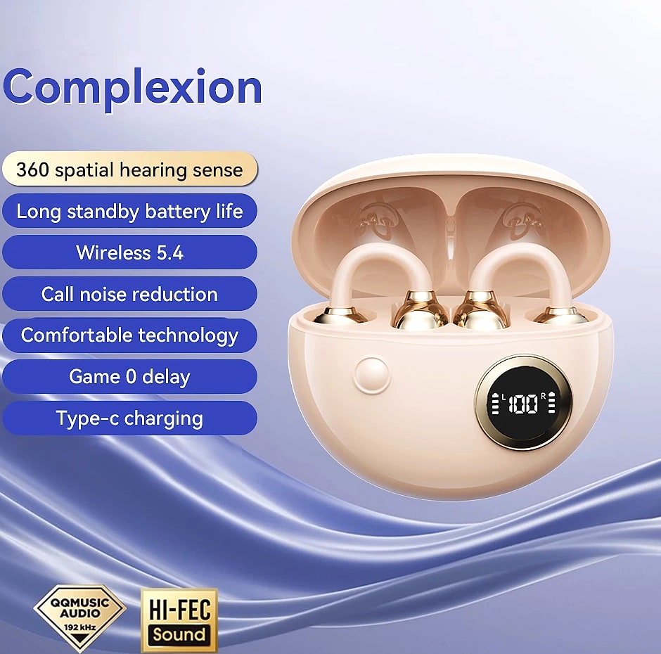 Wireless Ear Clip Bluetooth Headset with 13mm Driver