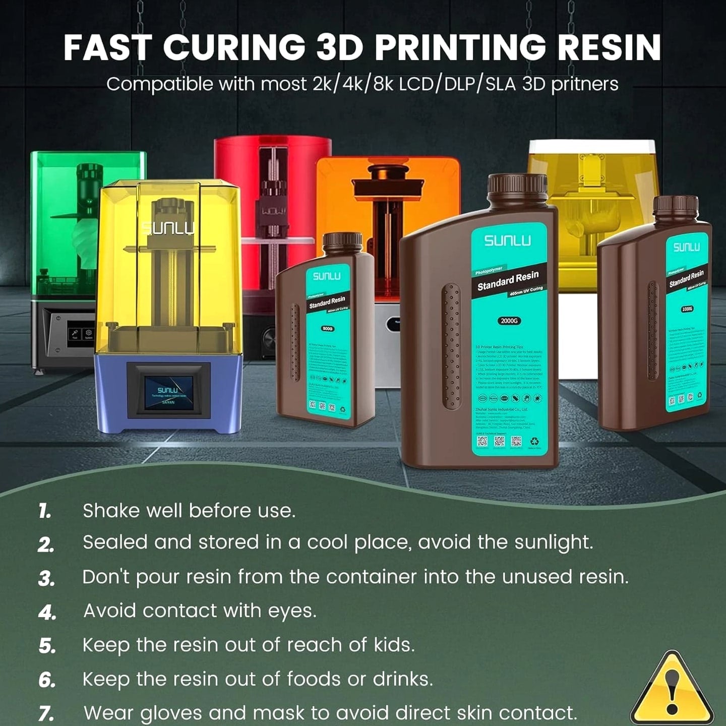 Clear Blue 3D Printer Resin 1kg - Fast Curing, High Precision, Minimal Odor