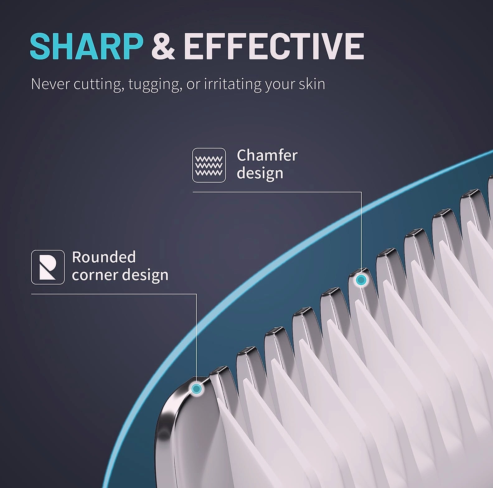 PRITECH Waterproof Body Hair Trimmer with Ceramic Blade