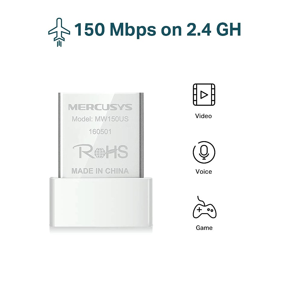 Mercusys MW150US WiFi USB Nano Adapter 150 Mbps