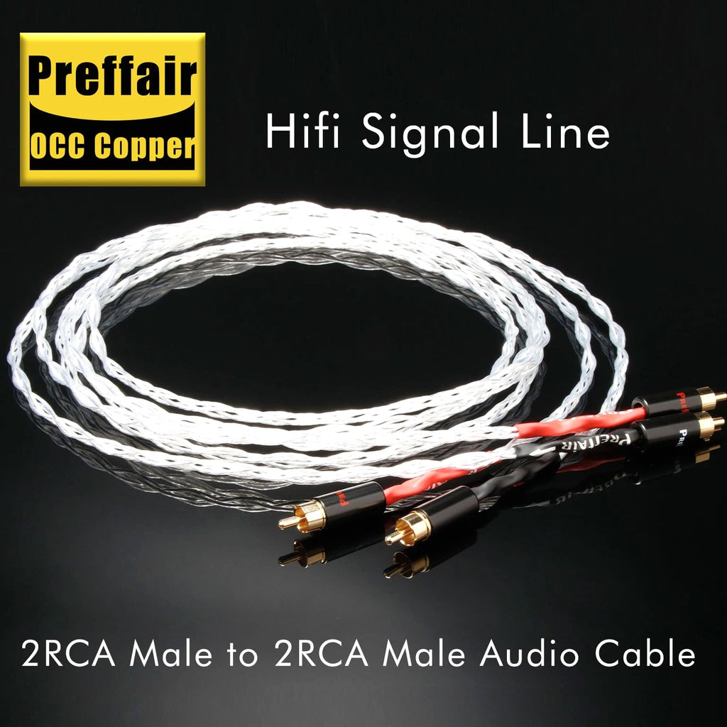 OCC Silver Plated HiFi RCA Cable Audio Cable Amplifier CD Adapter Signal Wire