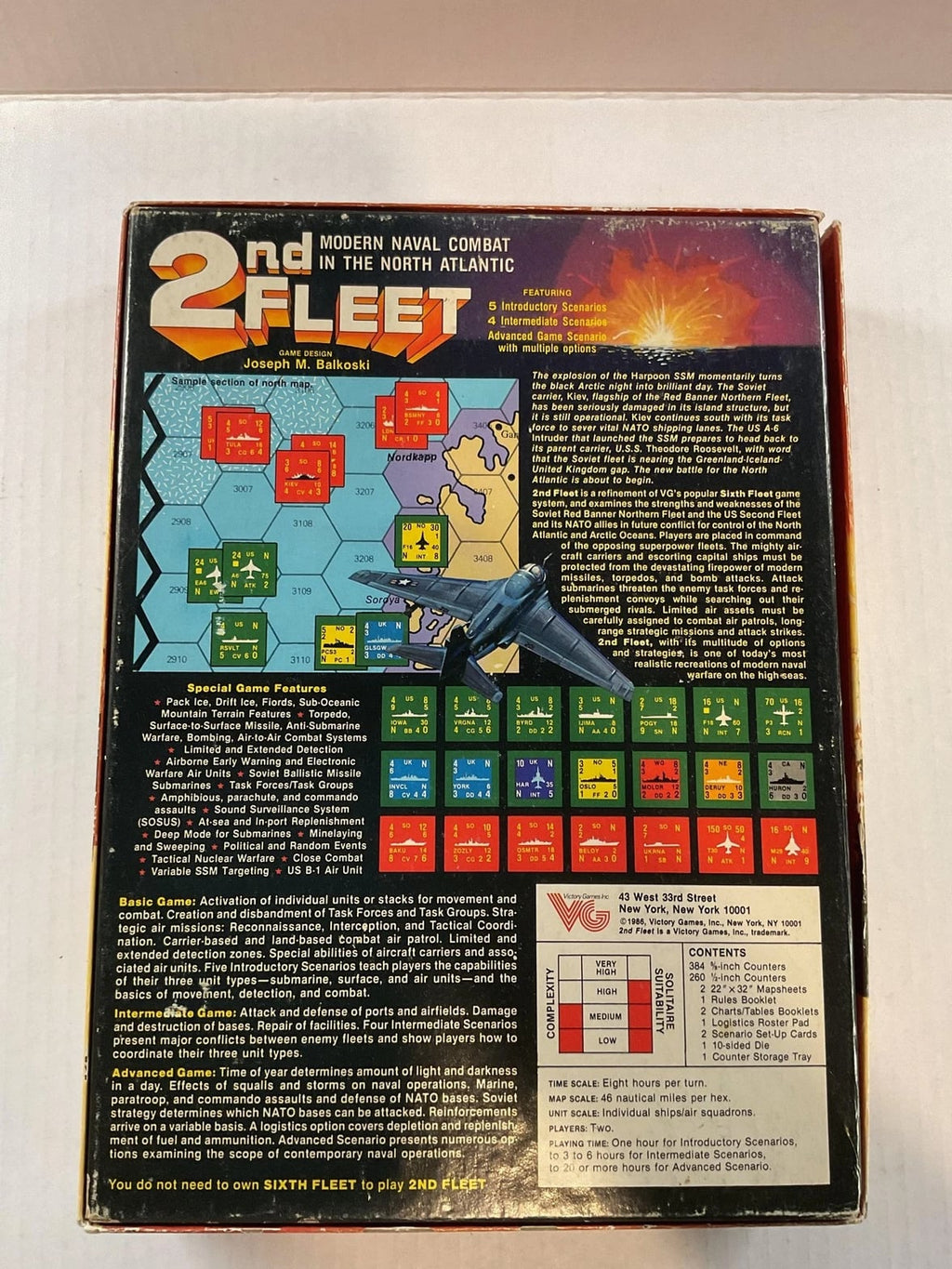 Victory Games / Avalon Hill 2nd FLEET Board Game 1986 Cold War Wargame