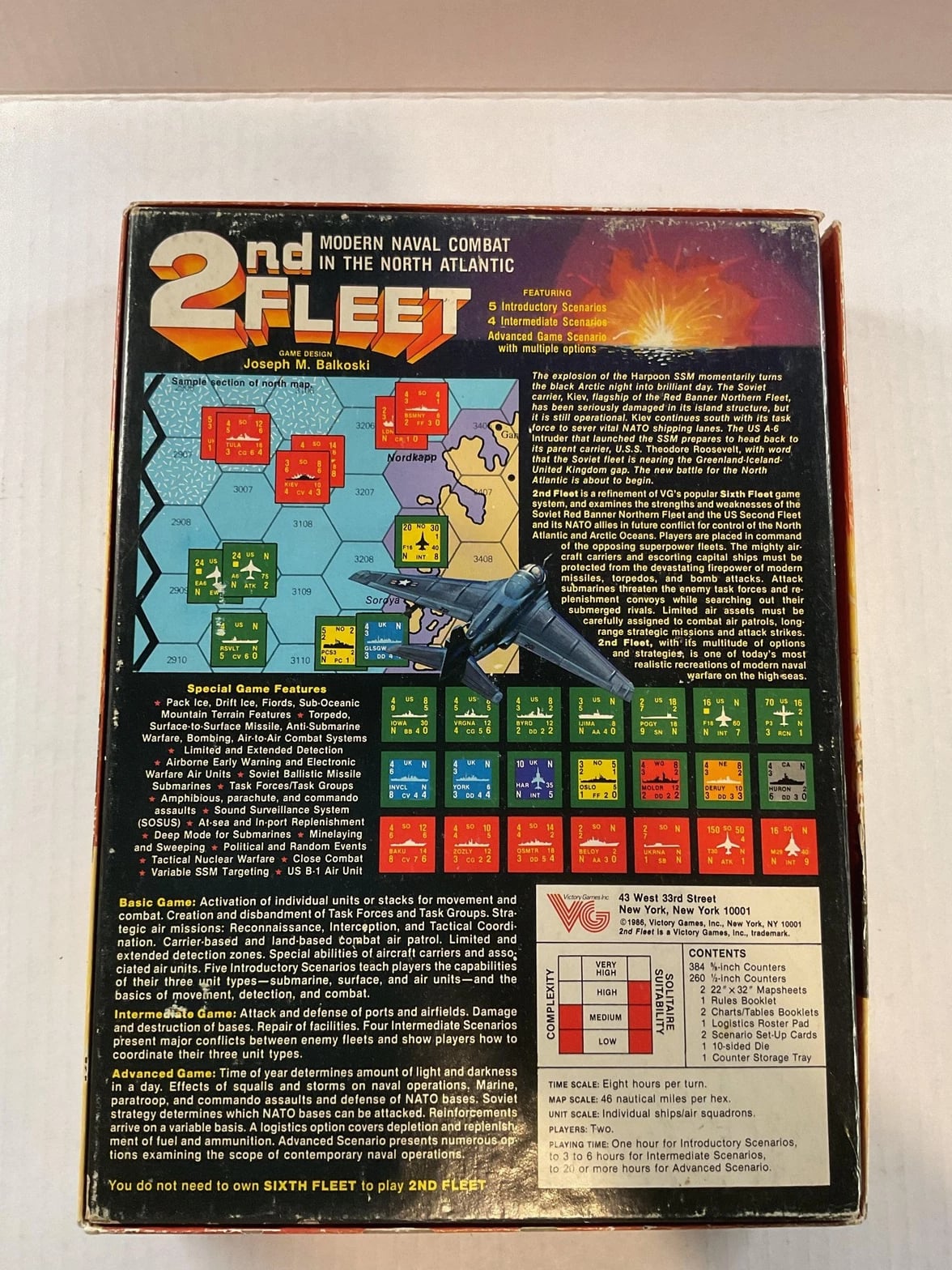 Victory Games / Avalon Hill 2nd FLEET Board Game 1986 Cold War Wargame