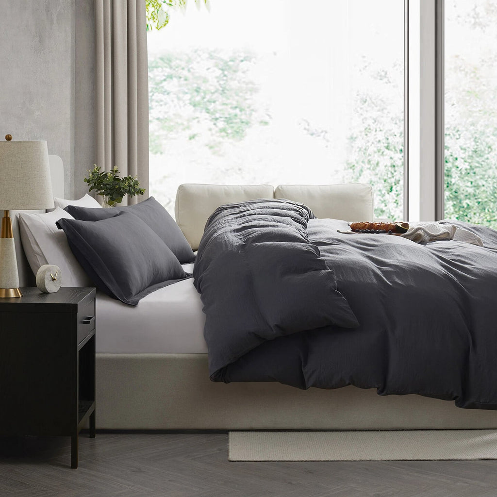 3 Pc Duvet Cover Set, King/Queen Soft Pre-Washed Comforter Cover & Pillow Shams