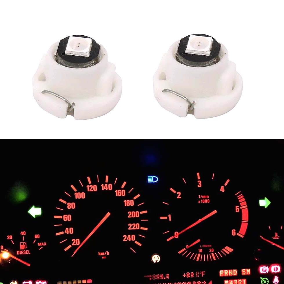 WLJH 10x Yellow T4.7/T5 Neo Wedge 3030 SMD LED Dashboard Bulbs