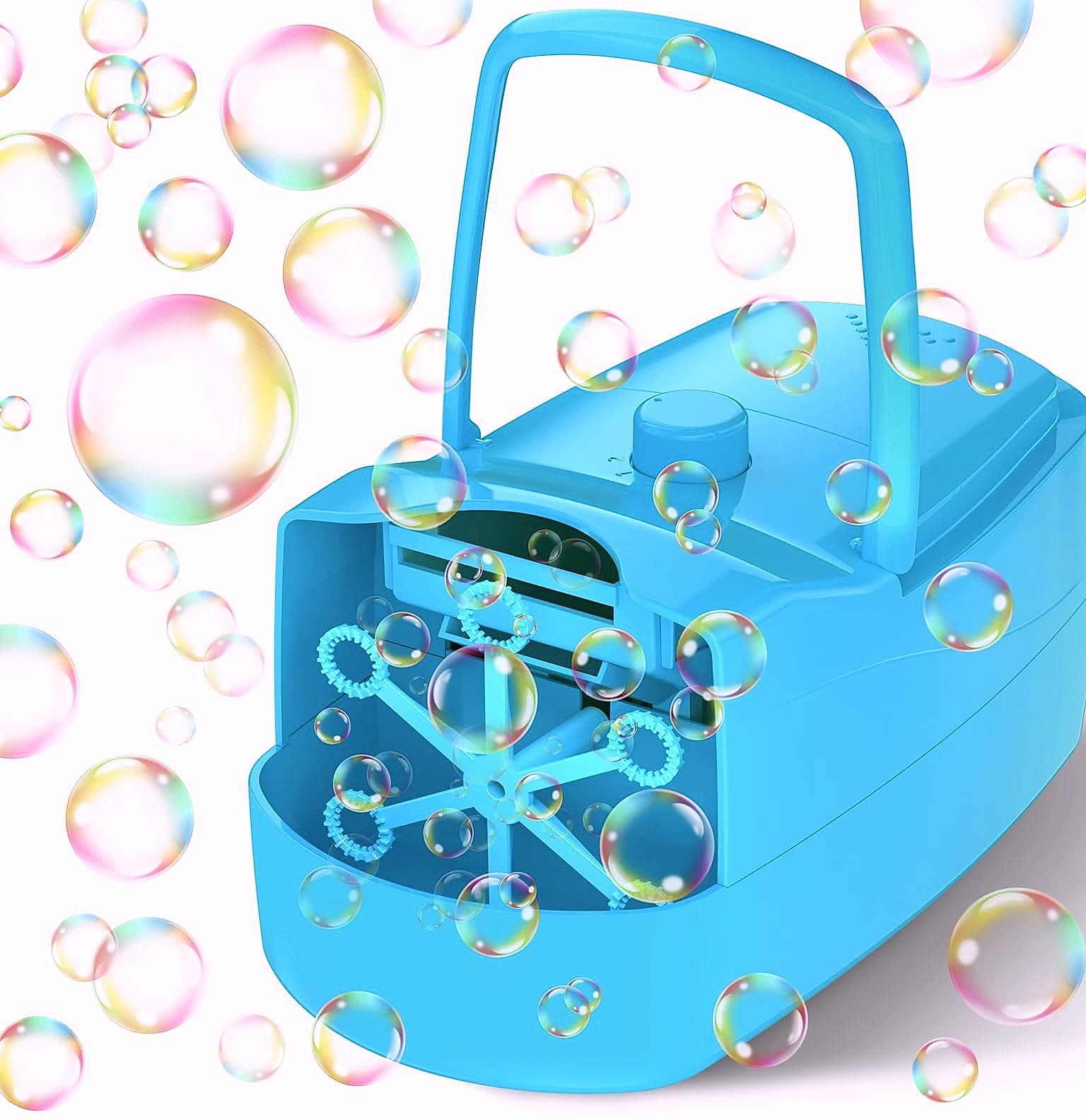 Sizonjoy Automatic Bubble Machine with 6 Wands, 18000+ Bubbles/Min