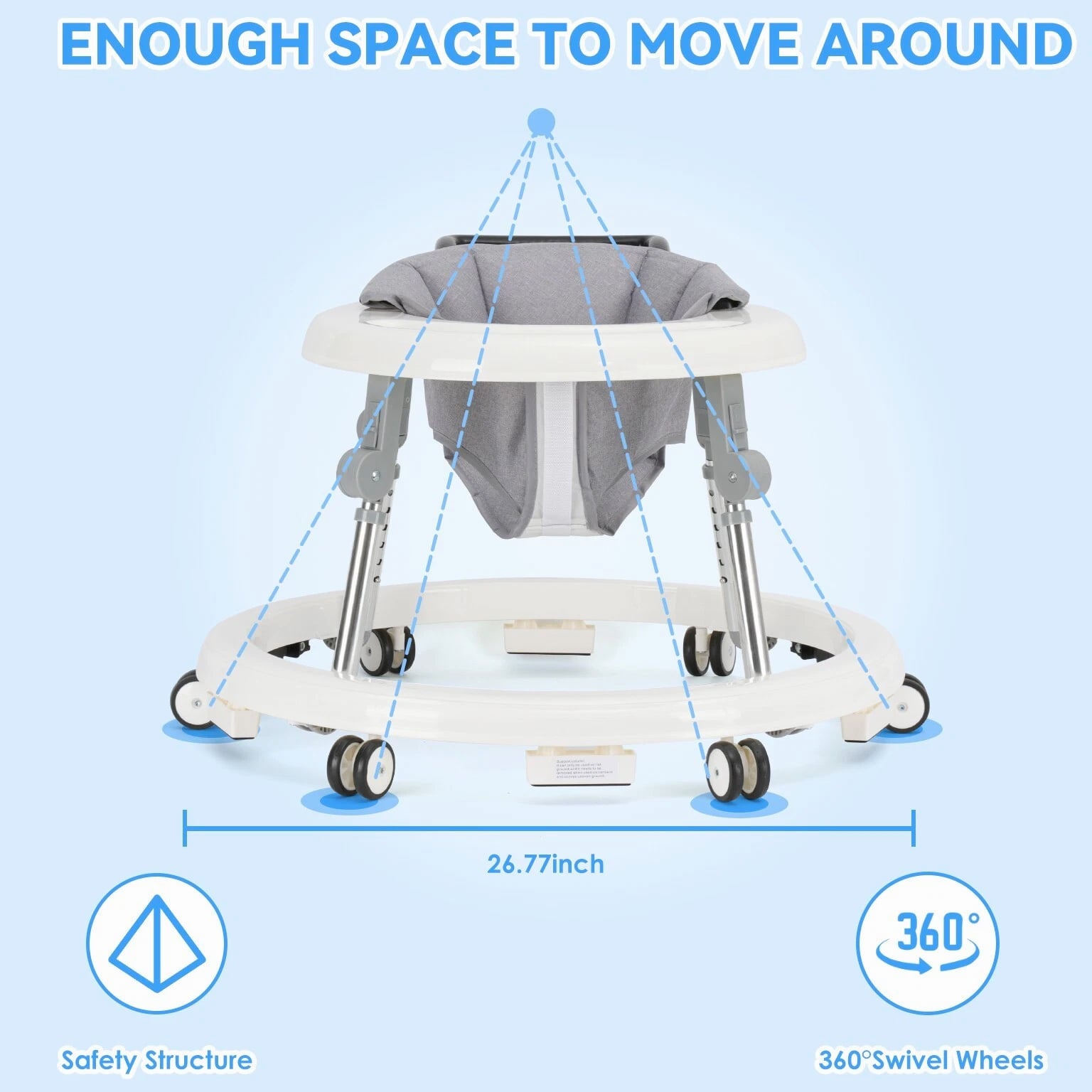 Baby Walker Bouncer Combo | 9-Level Height Adjustment