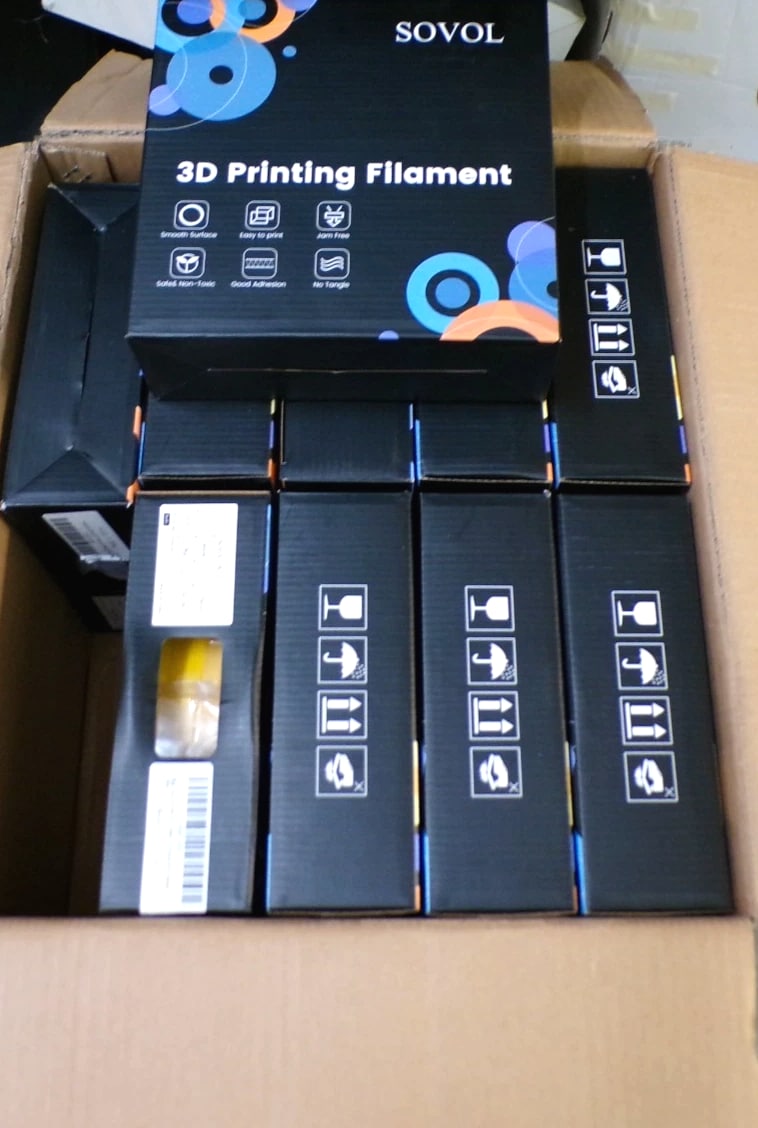 Box of 10 - Sovol PETG 3D Filament 1KG 1.75mm Yellow #2888