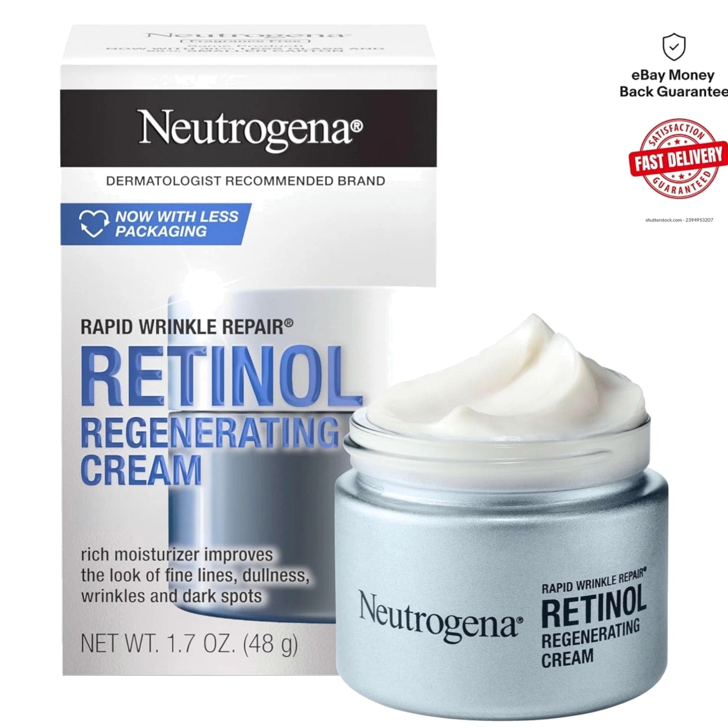 Hydrating Neutrogena Face Moisturizer with Retinol & Hyaluronic Acid, 1.7oz