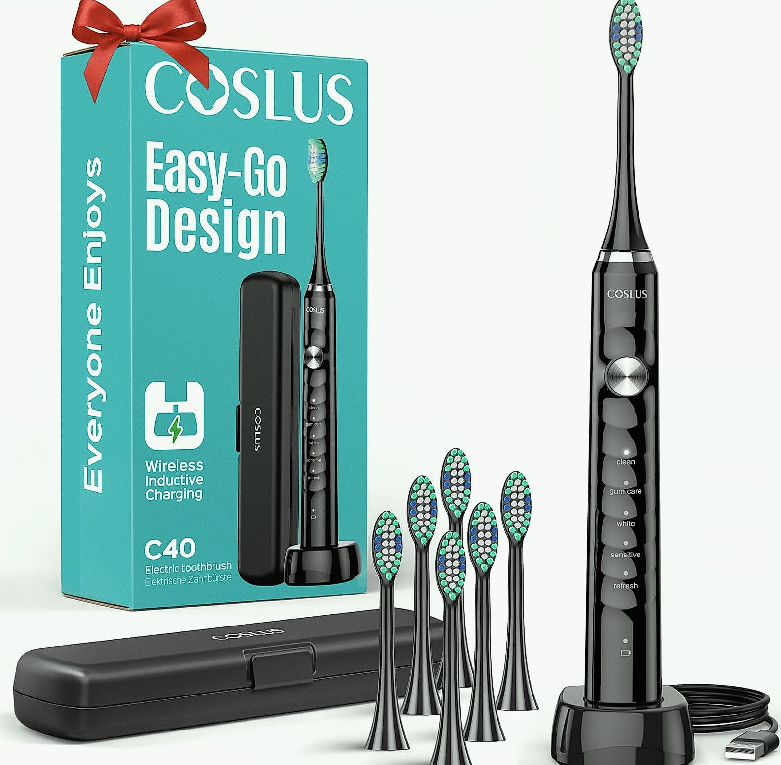 COSLUS C40 Sonic Electric Toothbrush, 47000 VPM Deep Clean