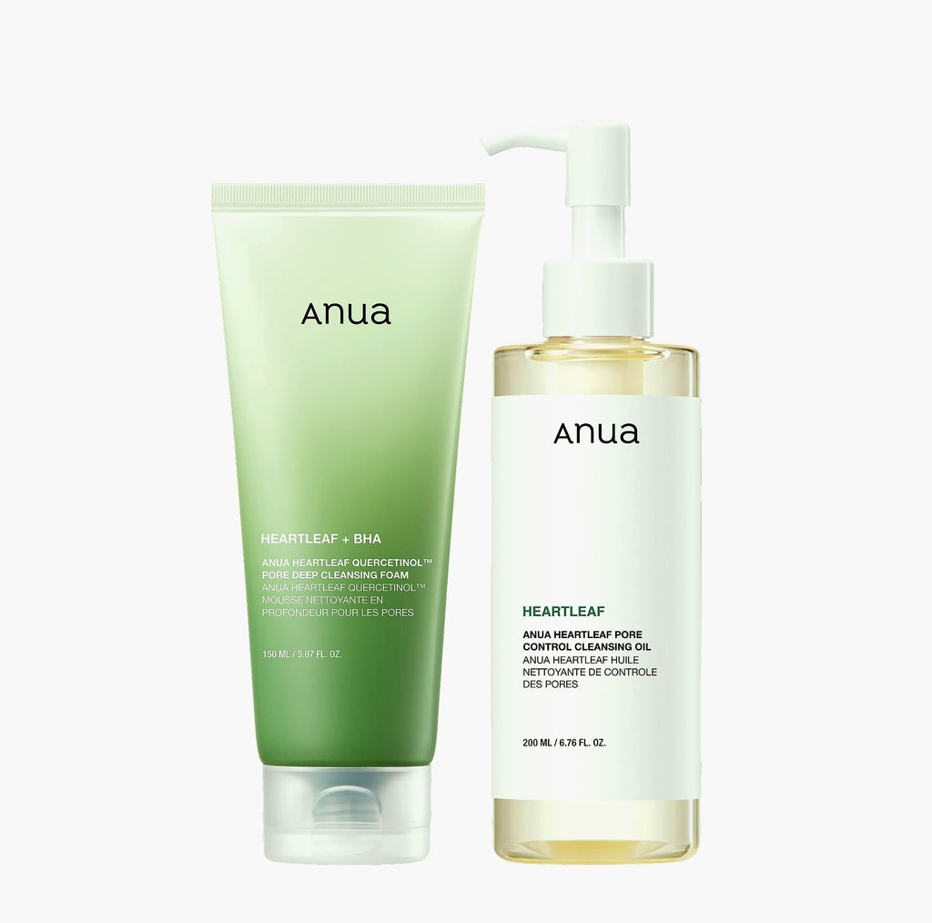 ANUA Heartleaf Double Cleansing Duo Oil and Foam Set