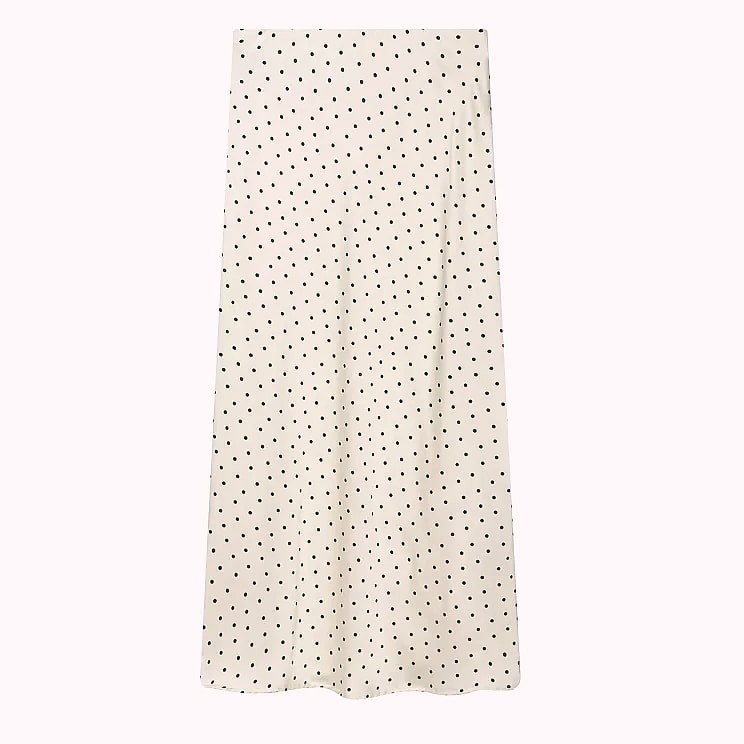 MUJER Woman 2026 Satin Midi Skirt High Waist Black