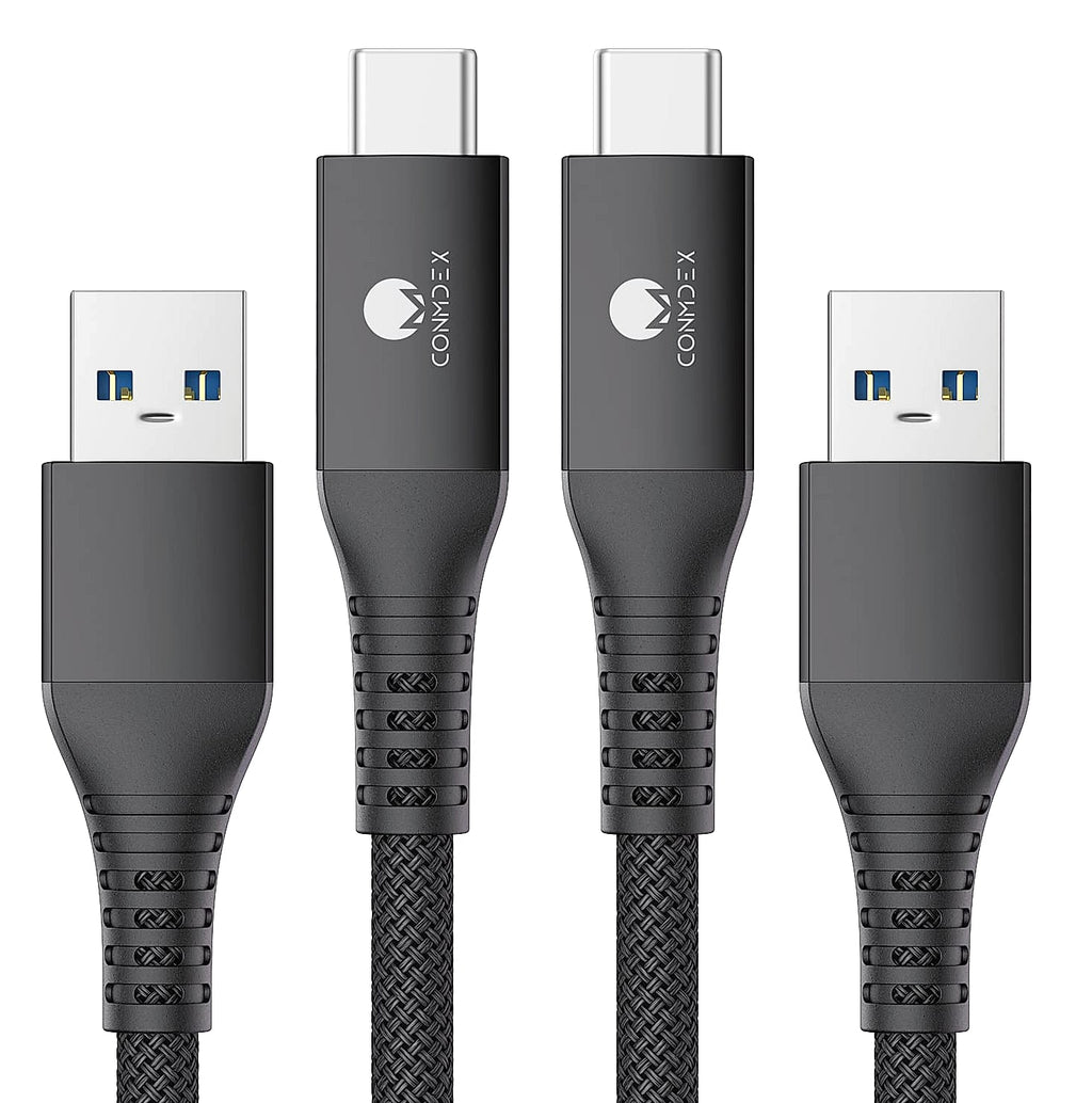 CONMDEX USB A to USB C Cable 2ft 2-Pack 10Gbps Fast Charging