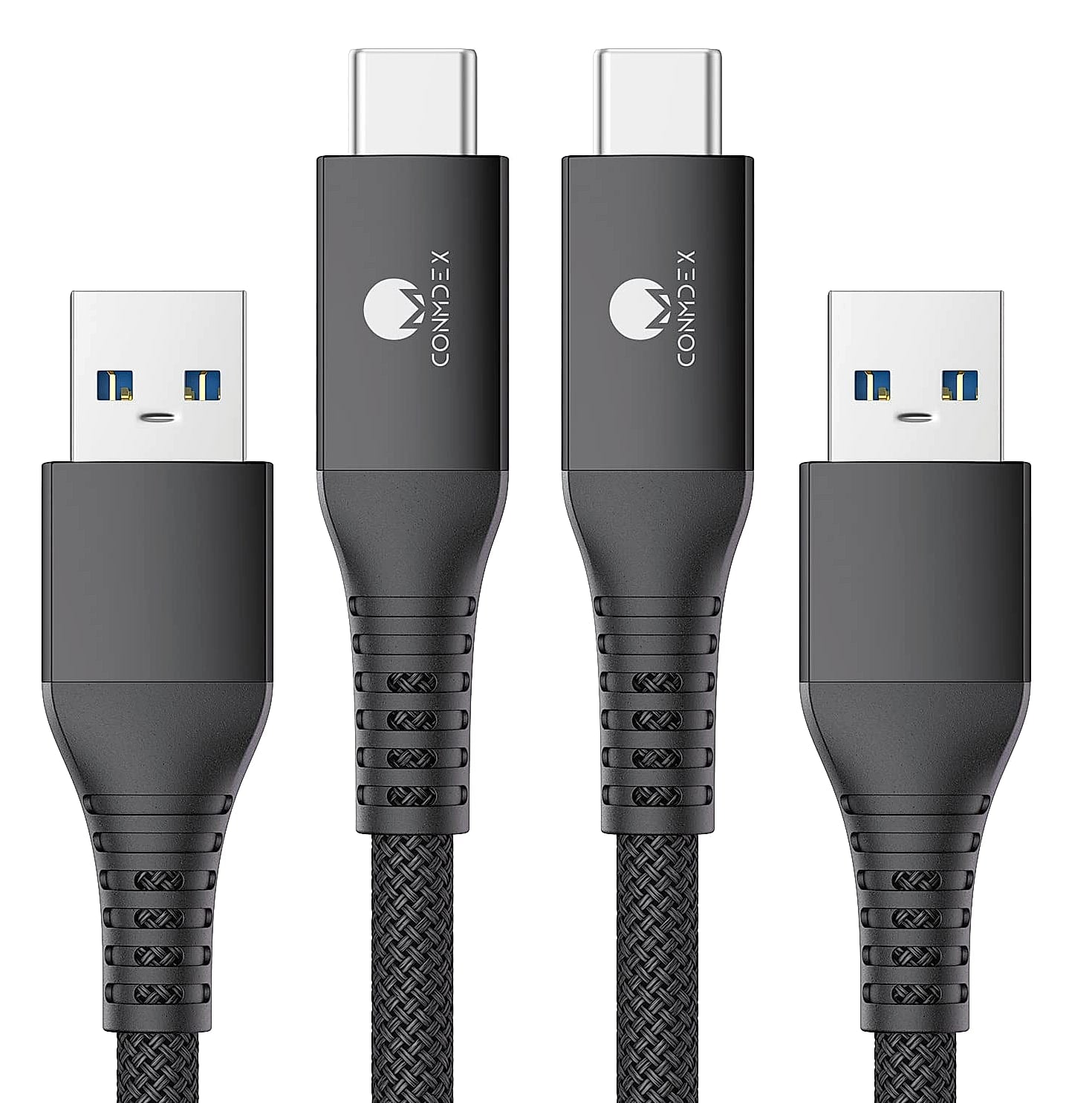 CONMDEX USB A to USB C Cable 2ft 2-Pack 10Gbps Fast Charging