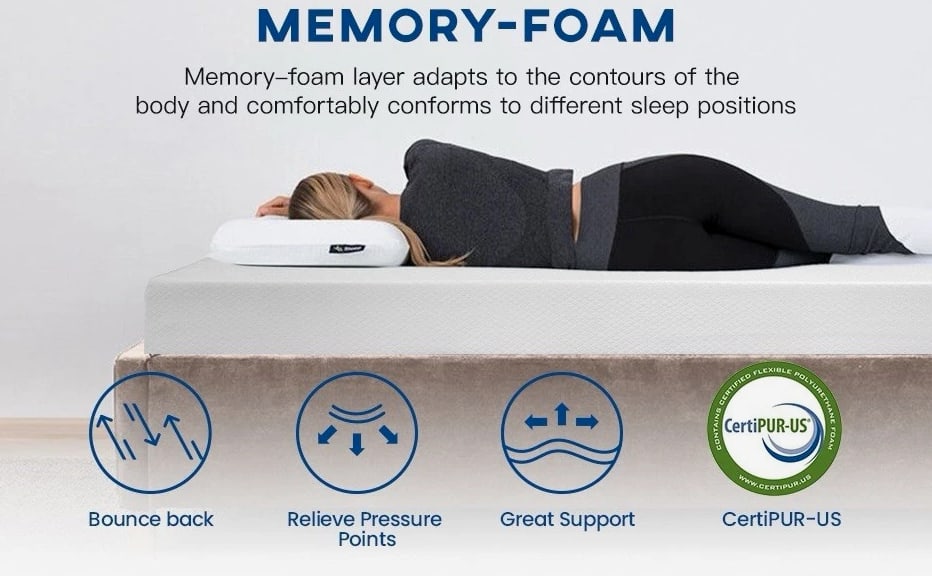 Gel Memory Foam Medium-Firm Twin Mattress, CertiPUR-US Certified Mattress in Box