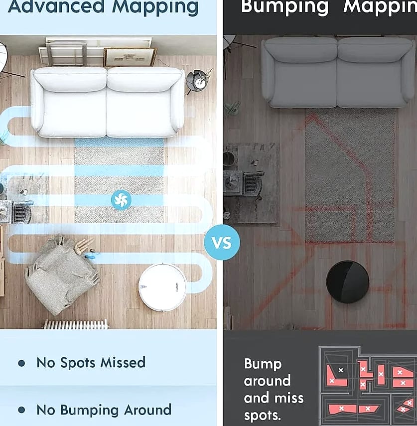 SHXI X5 Robot Vacuum and Mop Cleaner 2000Pa Suction