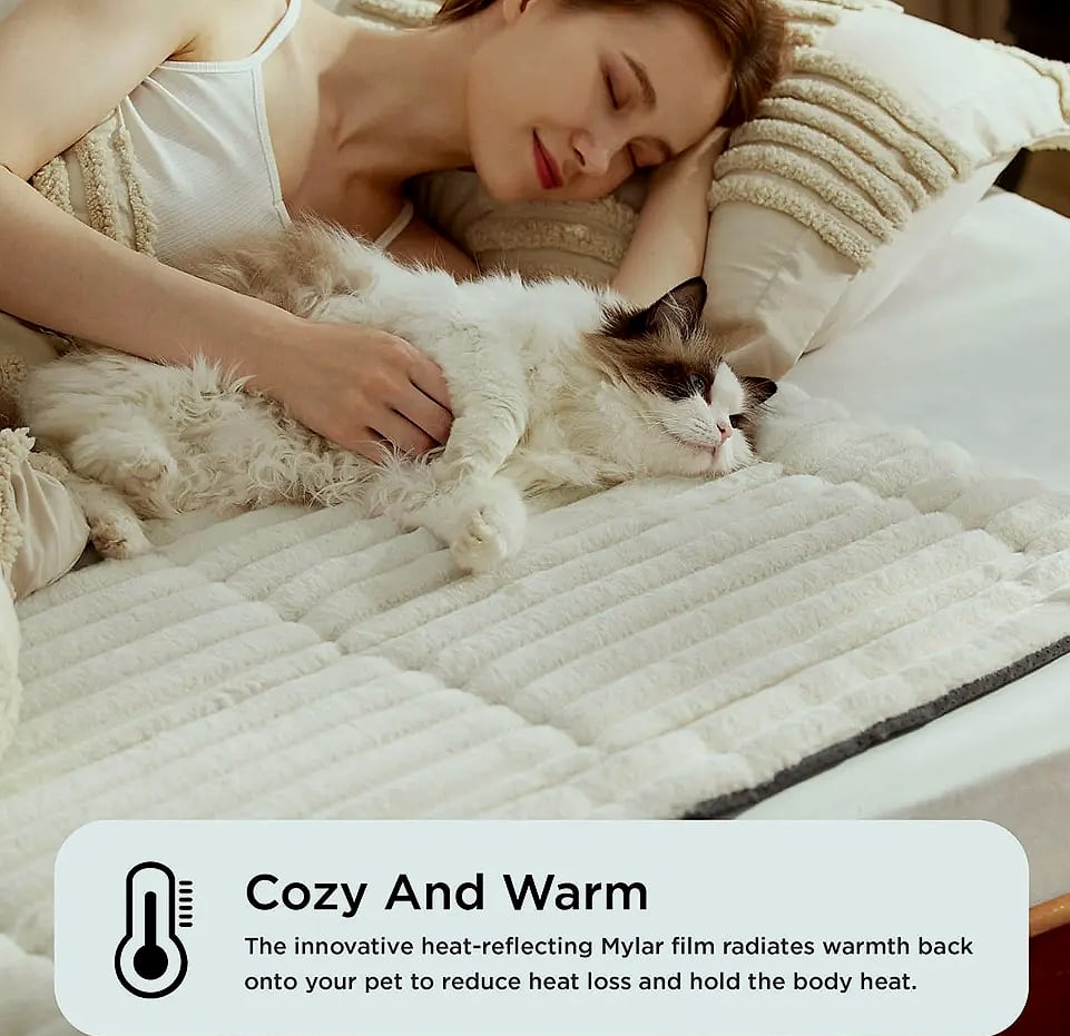 DOORSACCERY Self-Warming Pet Bed Mat for Cats and Dogs