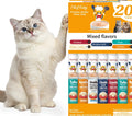 Cat Treats Lickable | Grain-Free Cat Food Toppers, Creamy Puree Mixed 20-Pack