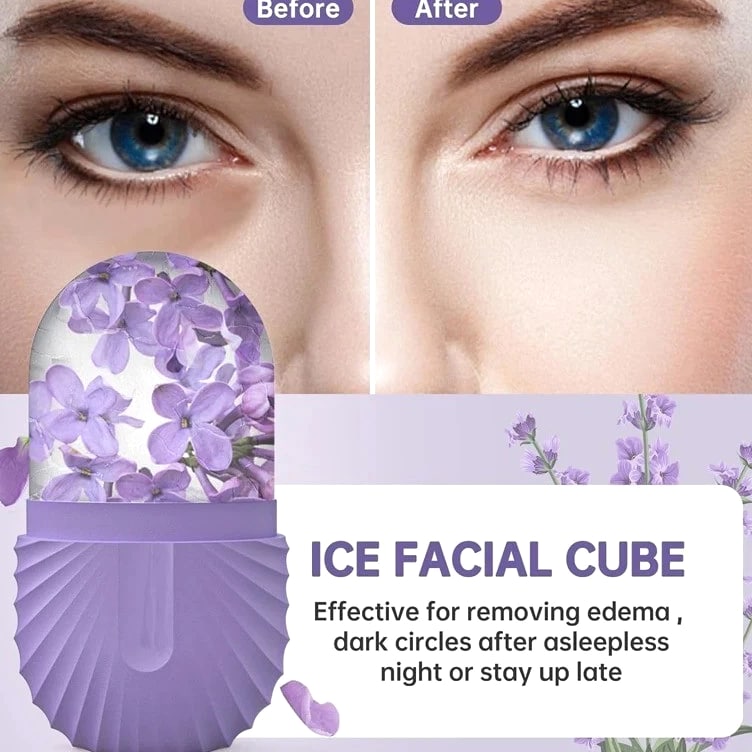 Reusable Silicone Ice Roller for Face & Eyes – Puffiness Reducer, Facial Massage