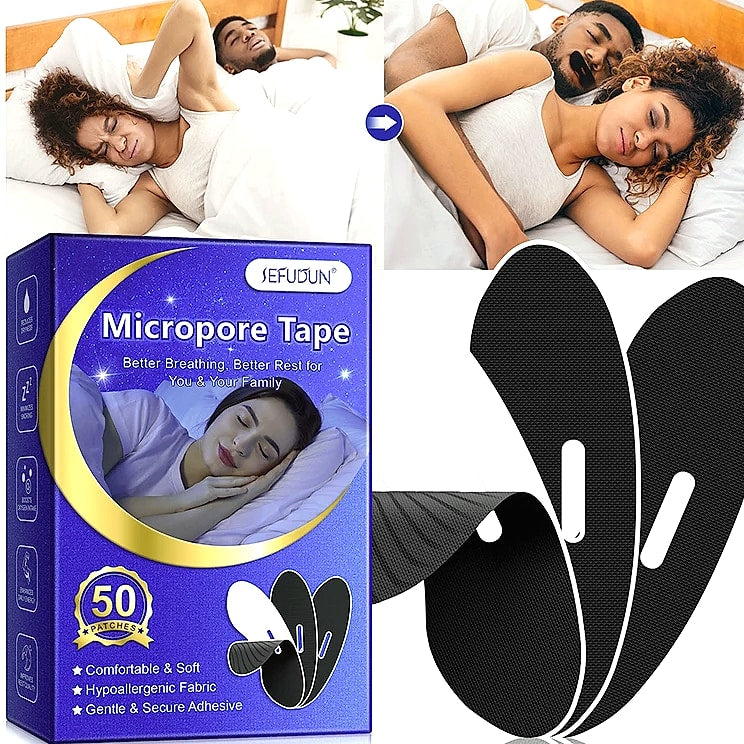 Anti-Snoring Sleep Strips, 50-Count Mouth Seal Tape