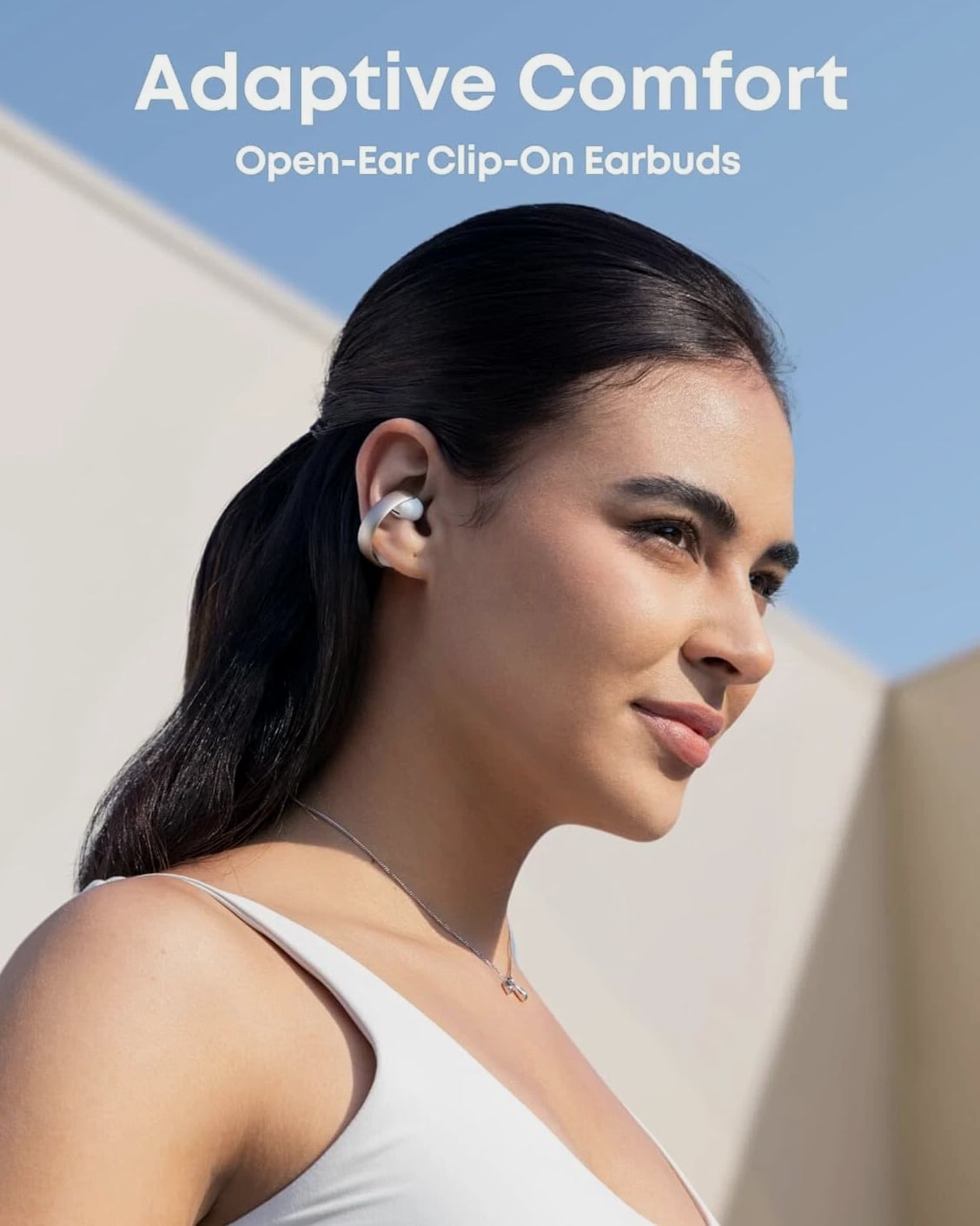 Soundcore AeroClip Open-Ear Earbuds Clip-On Headphones 4 Mic AI-Boost Clear Call