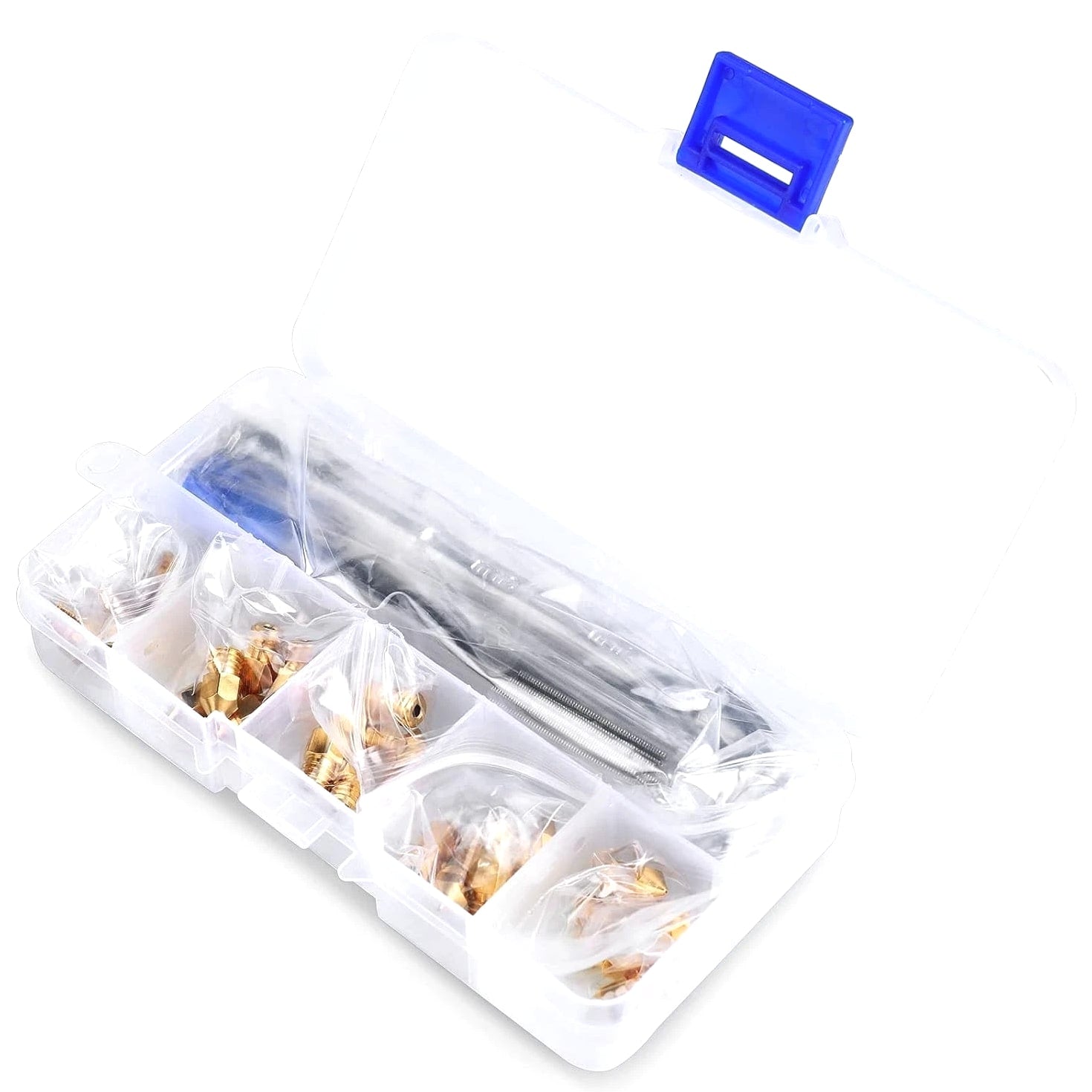 25 PCS Ender 3 V2 Nozzles, 3D Printer Extruder Hardened Steel Nozzle 0.4mm