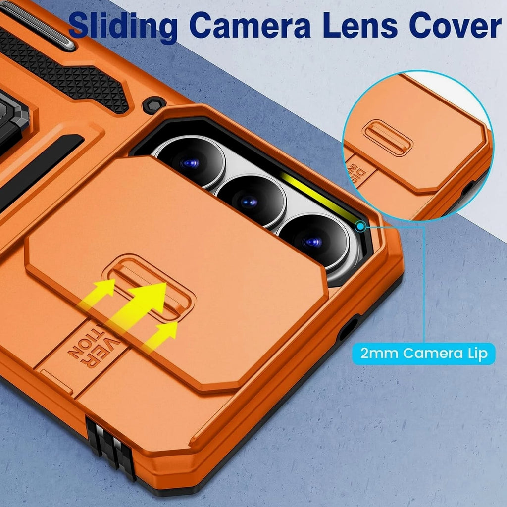 For Samsung Galaxy S26 Ultra Case with Slide Camera Protector & Belt Clip Cover