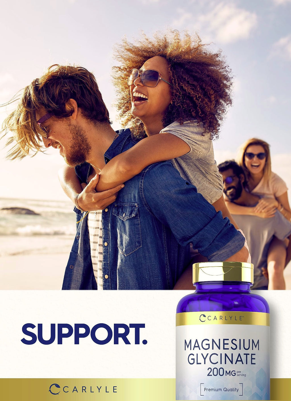 Carlyle Magnesium Glycinate 200mg, 120 Capsules