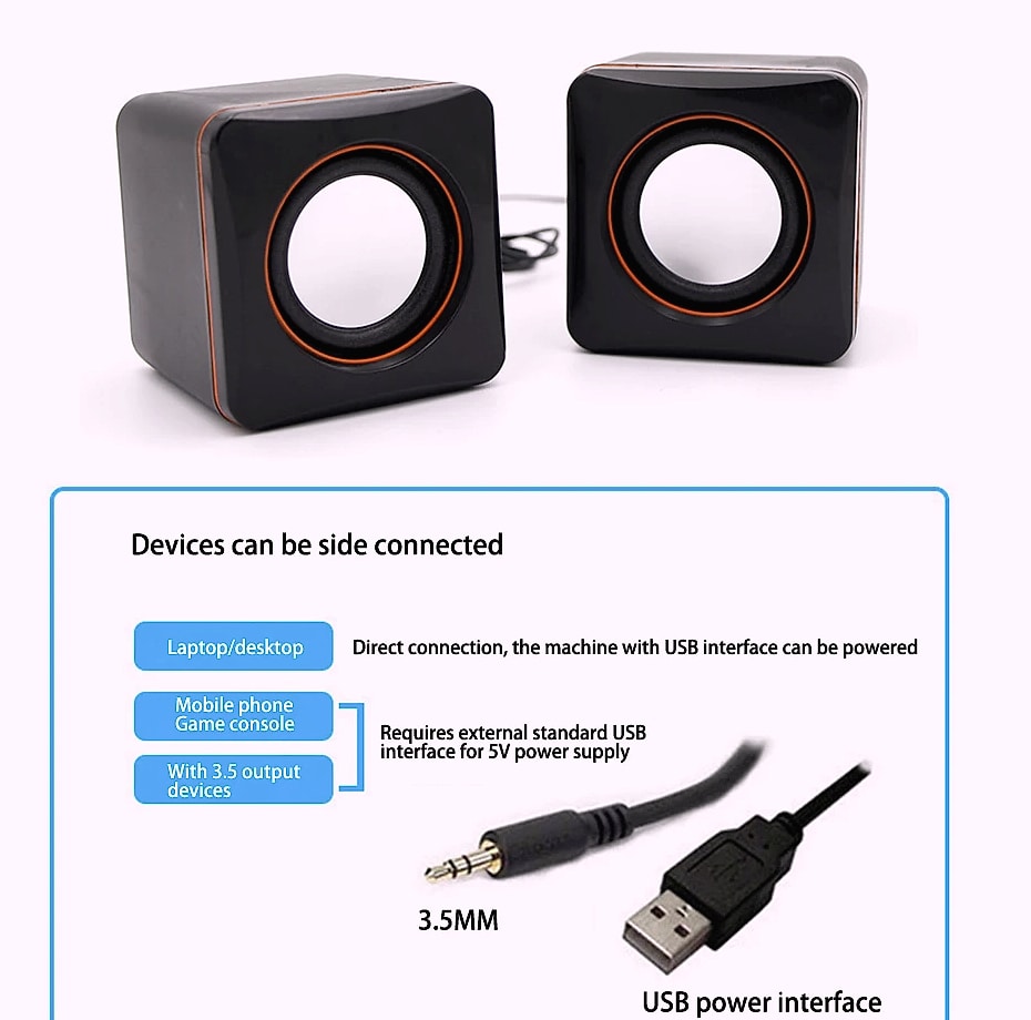 DUTRIEUX Mini USB Stereo Speaker System for Laptops
