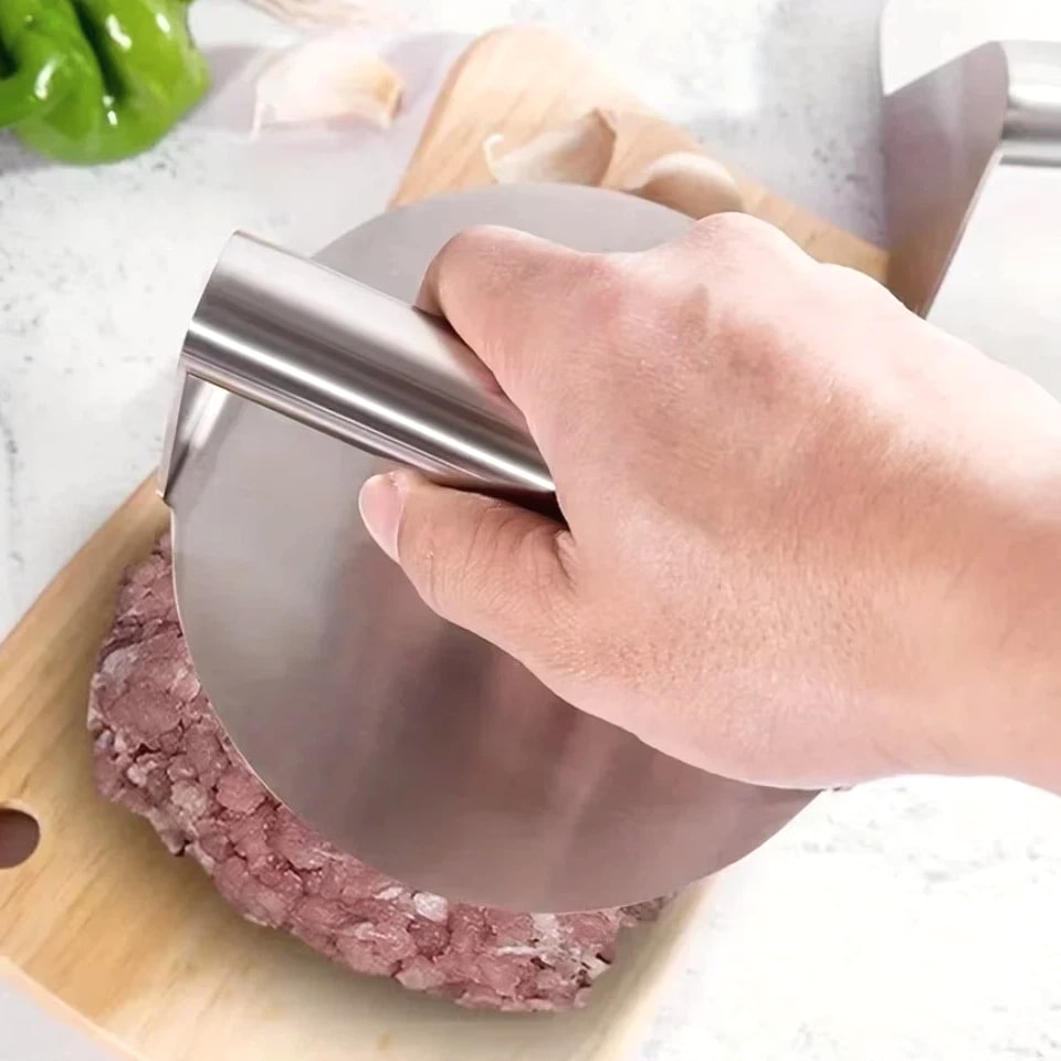 Stainless Steel Smash Burger Press – Heavy Duty Non-Stick Patty Maker