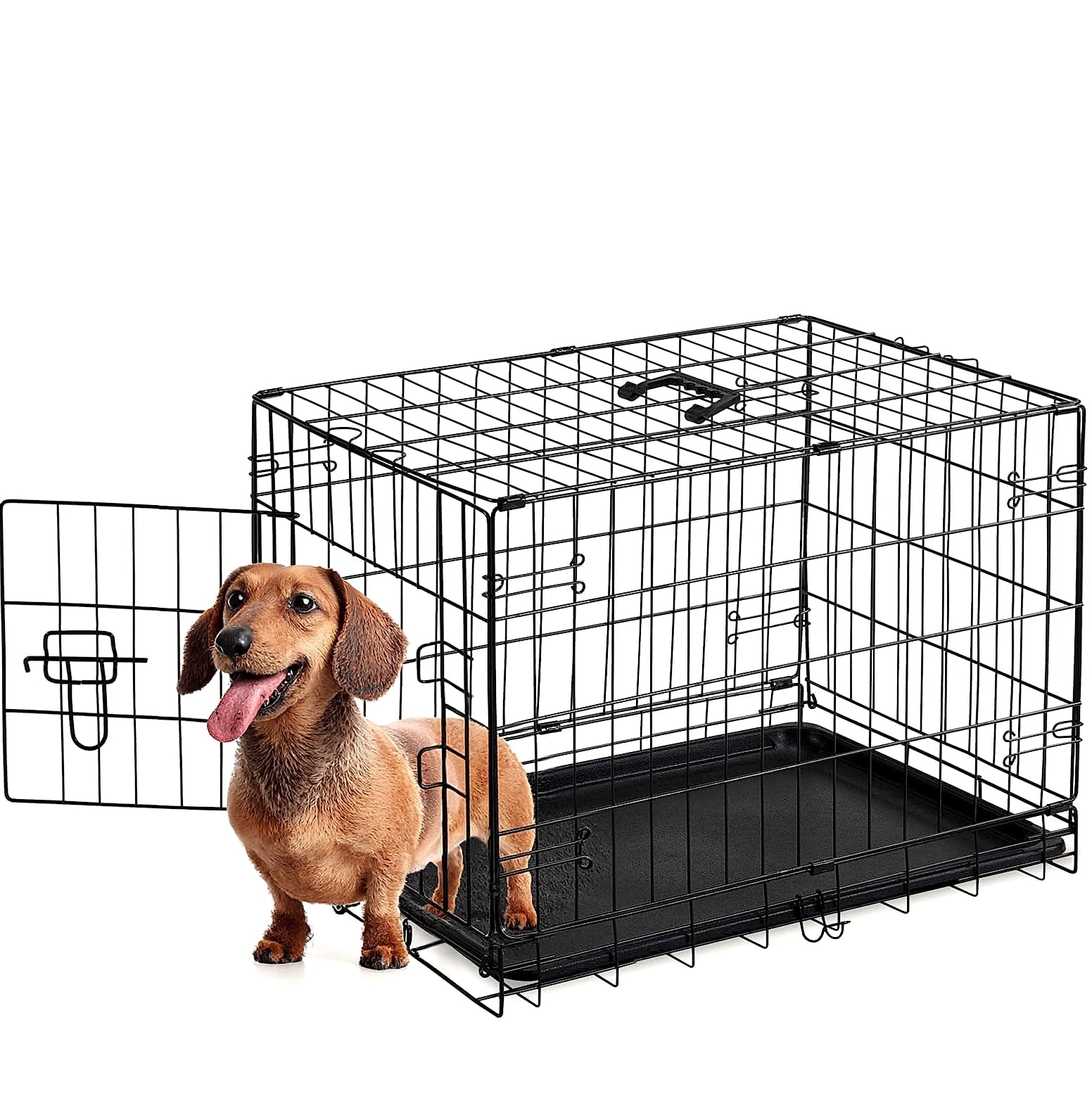 Sweetcrispy 24 Inch Single Door Dog Crate for Small Dogs