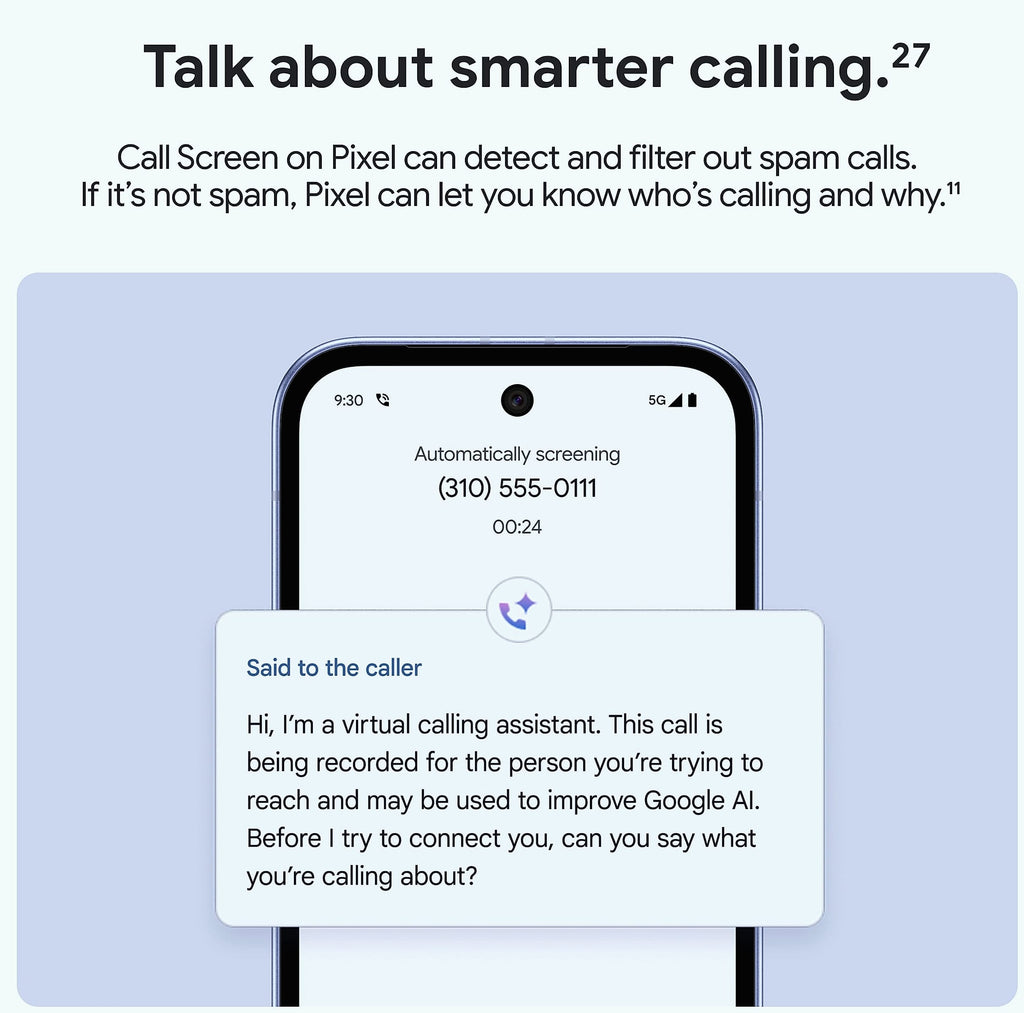 Google Pixel 9a Unlocked Android Smartphone with Gemini AI