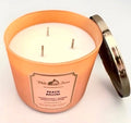 Bath & Body Peach Bellini 3-Wick Candle. White Barn Classic. Discontinued.