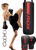 Hanging Punching Bag for Kids by RDX 2FT Leather Filled Punching Bag with Gloves