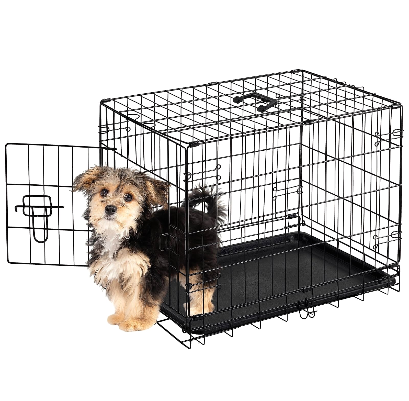 Sweetcrispy 24 Inch Single Door Dog Crate for Small Dogs
