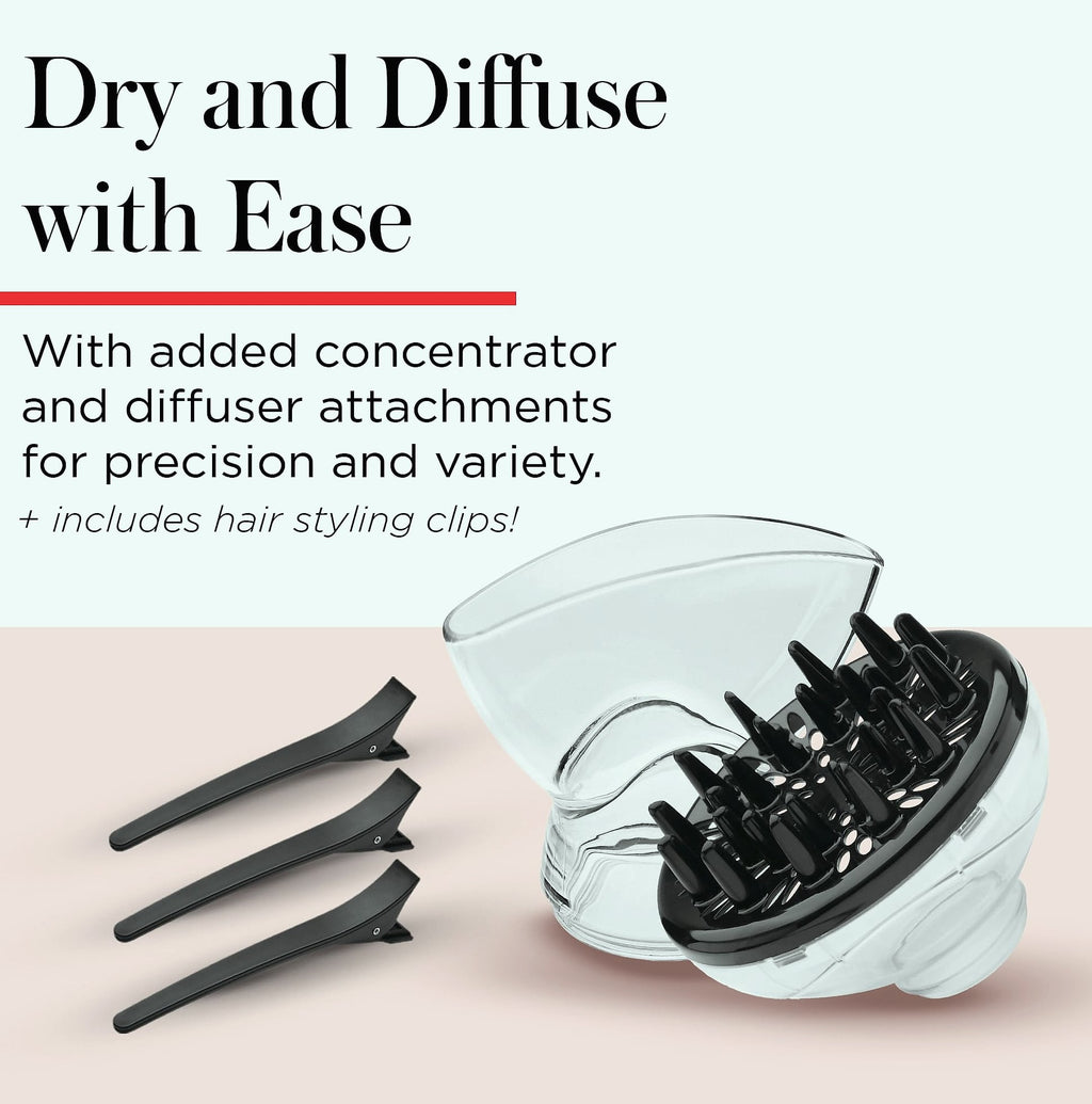 Revlon Infrared Ionic Hair Dryer with Diffuser and Concentrator