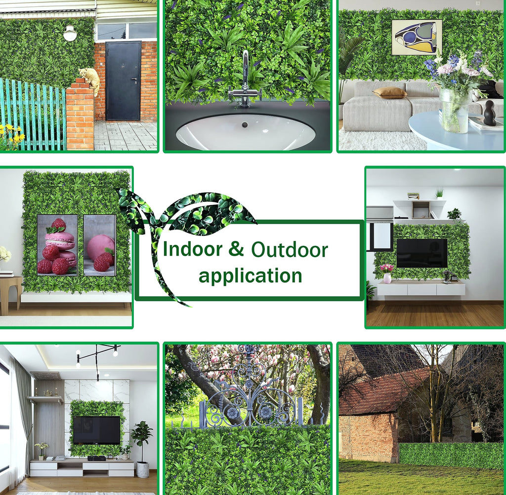 ODTORY 40x120in Artificial Ivy Wall Roll Privacy Fence Screen