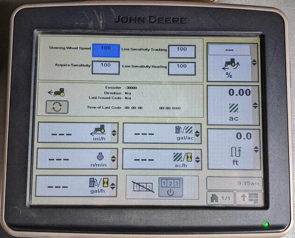 John Deere GreenStar 3 2630 Display GS3 Autotrac Section Control BPF10605