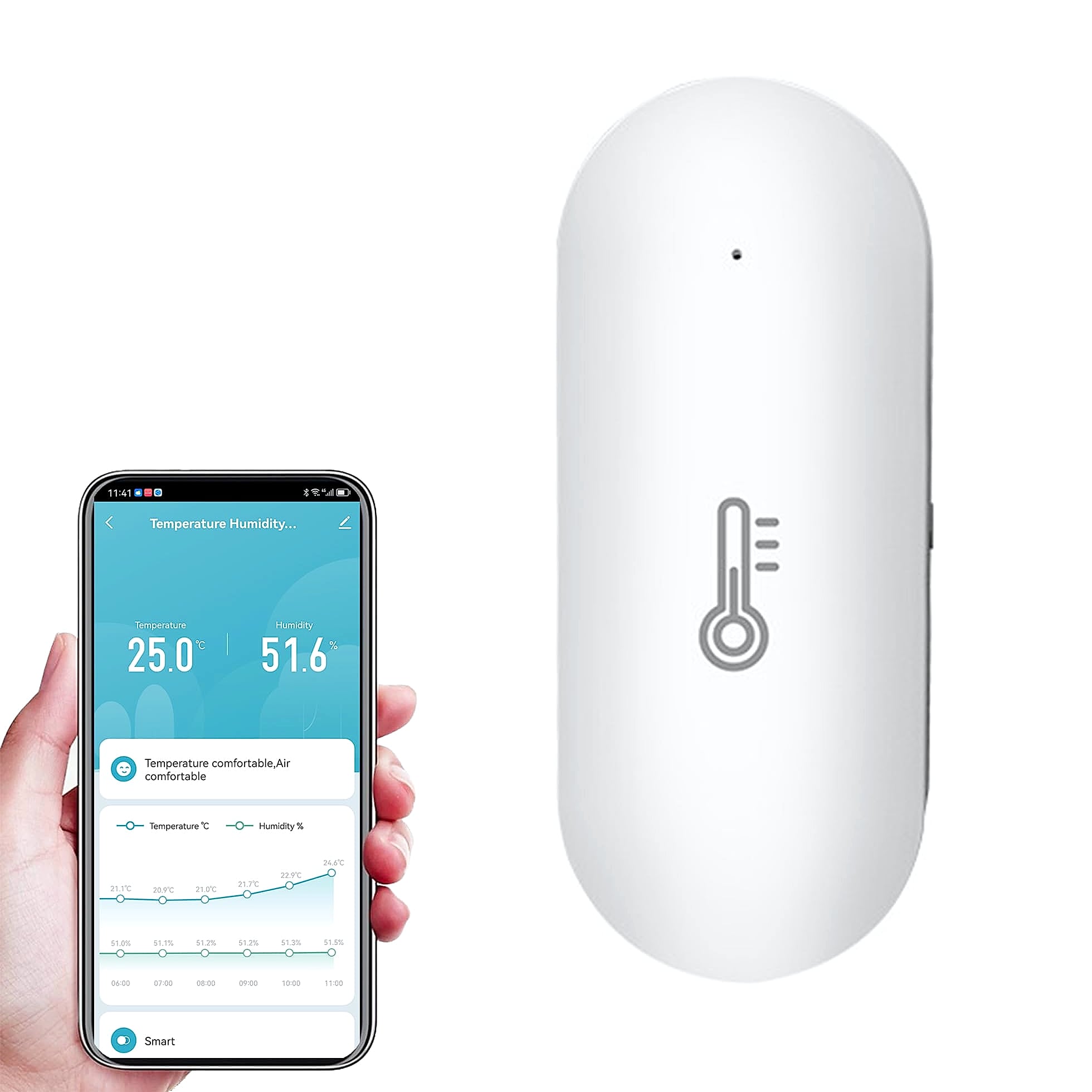 JCHENG Zigbee Temperature Humidity Sensor for Smart Home