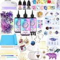 UV Resin Jewelry Making Kit, 300g Complete UV Resin Kit with Light, Molds, St...